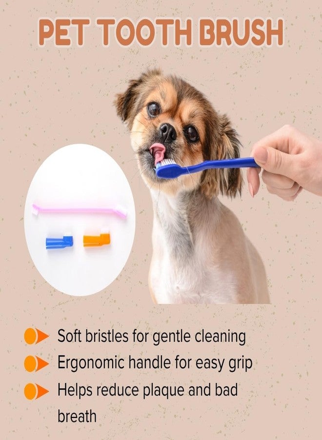 REGIIS Pet Grooming Set with Deshedding Glove, Double-Sided Toothbrushes, Professional Dog and Cat Hair Removal Kit, Blue and Black(2 PACK) - Image 4